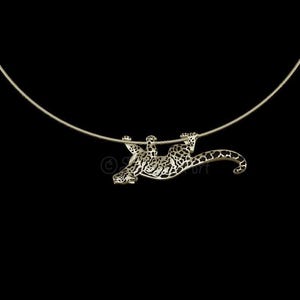 14k Yellow Gold Necklace - Wild Leopard Clouded Leopard Pendant, Gift For Leopard Lovers Leopard Necklace Wild Animal Jewelry Wildlife