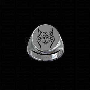 925 Sterling Silver Pet Cat Iberian Lynx Ring Gift For Cat Lovers Cat Ring Pet Jewelry Cat Memorial Cat Keepsake Handmade Personalized Gift