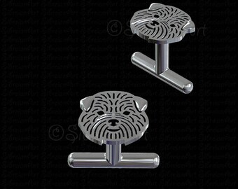 Norfolk Terrier Cufflinks - sterling silver 925 - Gift for dog lovers and owners - Pet Jewelry - Men best friend