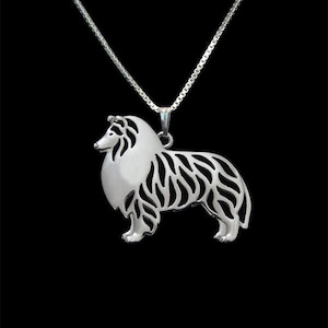 925 Sterling Silver Shetland Sheepdog Necklace Gift For Dog Lovers Dog Necklace Pet Jewelry Dog Memorial Dog Keepsake Show Dog Pet Rare