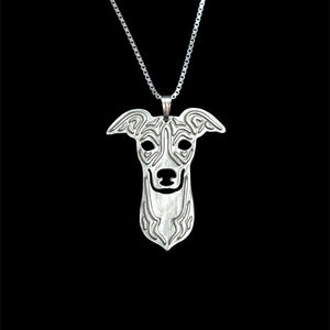 Italian Greyhound - sterling silver pendant and necklace