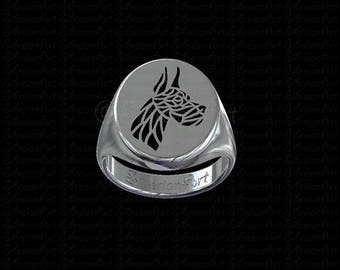 Great Dane ring - sterling silver 925 - gift for dog lovers and owners - Pet Jewelry - best friend jewelry - unisex