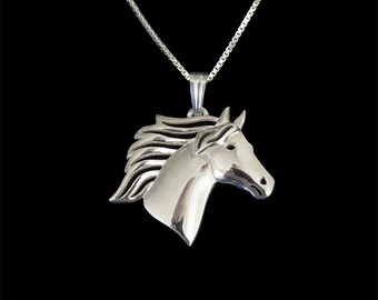 Horse - sterling silver pendant and necklace