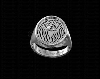 Persian Cat ring - sterling silver 925 - gift for cat lovers and owners - Pet Jewelry - Cat jewelry - unisex