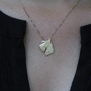 14k Yellow Gold Scottish Terrier Necklace Gift For Dog Lovers Dog Necklace Pet Jewelry Dog Memorial Dog Keepsake Dog Loss Personalized Gift