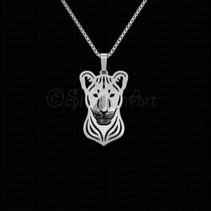925 Sterling Silver Wild Lion Lion Cub Necklace Gift For Lion Lovers Lion Necklace Wild Animal Jewelry Handmade Wildlife Jewelry