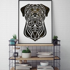 Bullmastiff Print Gift For Dog Lovers Dog Print Pet Jewelry Dog Memorial Dog Keepsake Rare Personalized Gift Handmade Show Dog Pet Dog Loss