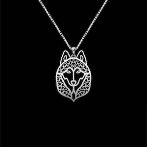 925 Sterling Silver Siberian Husky Necklace Gift For Dog Lovers Dog Necklace Pet Jewelry Dog Memorial Dog Keepsake Rare Show Dog Handmade