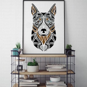 Bouvier australien Impression artistique