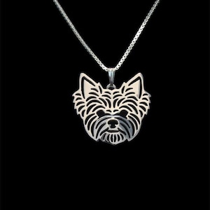 925 Sterling Silver Yorkshire Terrier Necklace Gift For Dog Lovers Dog Necklace Pet Jewelry Dog Memorial Dog Keepsake Personalized Gift Pet