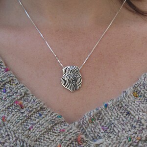 Bouvier des Flandres sterling silver pendant and necklace image 2