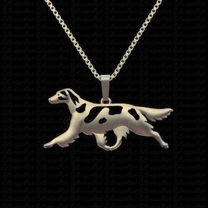 925 Sterling Silver Irish Red White Setter Necklace Gift For Dog Lovers Dog Necklace Pet Jewelry Dog Memorial Dog Keepsake Personalized Gift