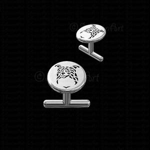 925 Sterling Silver Border Collie Cufflink, Modern Cufflink Gift For Men, Precious Dog Cufflink, Silver Pet Jewelry