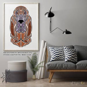 Bloodhound Print Gift For Dog Lovers Dog Print Pet Jewelry Dog Memorial Dog Keepsake Show Dog Rare Dog Loss Pet Family Animal Jewelry