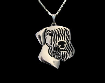 Cesky Terrier jewelry - Sterling silver pendant and necklace