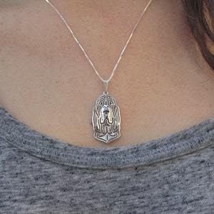 Bloodhound sterling silver, dog jewelry pendant and necklace image 2