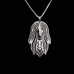 925 Sterling Silver Afghan Hound Necklace Gift For Dog Lovers Dog Necklace Pet Jewelry Dog Memorial Dog Keepsake Show Dog Personalized Gift