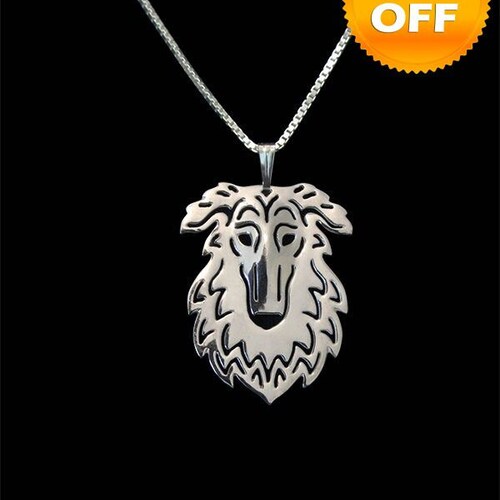 Borzoi Sterling Silver Pendant and Necklace - Etsy