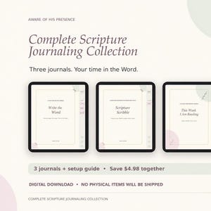 Digital Christian Journal Bundle for iPad, Scripture Writing, Study and Bible Reading