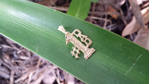 14k Yellow Gold #1 Dad Pendant A-269