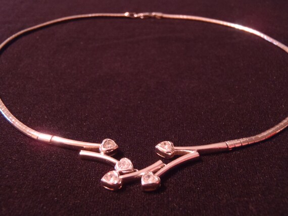 Solid Sterling Silver Heart Necklace - image 1