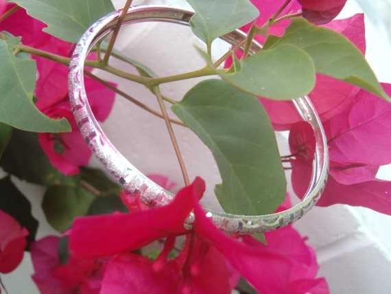 Solid Sterling Silver Bangle Bracelet - image 1