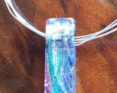 Sterling Silver Necklace with Dichroic Glass Pendant
