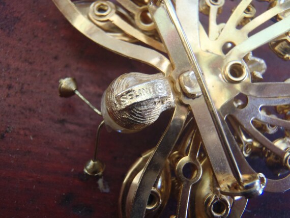 Designer Selini Multi-color Butterfly Brooch - image 5