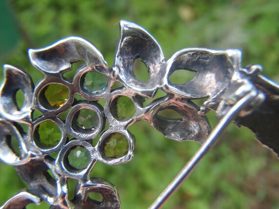 Solid Sterling Silver Multi-Color Flower and Marc… - image 5