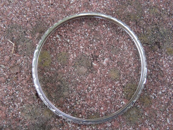 Solid Sterling Silver Bangle Bracelet - image 4