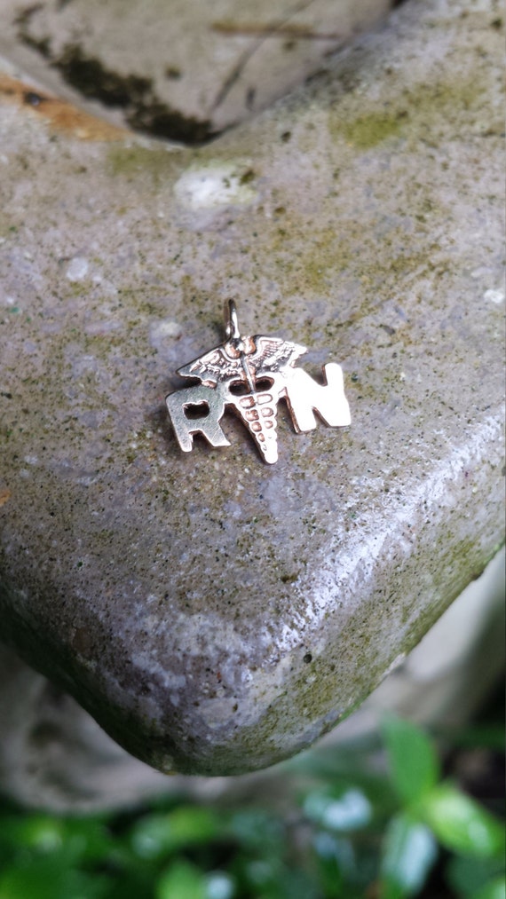 10k Yellow Gold RN (Registered Nurse) Pendant A309