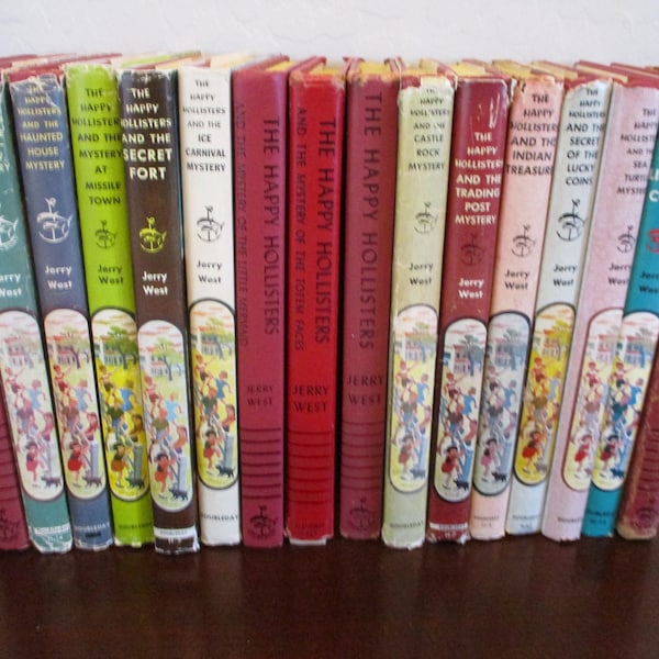 Vintage Happy Hollisters Series Hard Cover Books, By Jerry West, Teen Books, Mysteries, Fiction - Each Book Sold Separately
