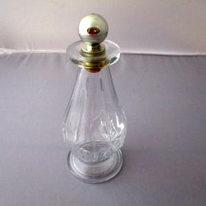 Vintage Glass Perfume Bottle with Stopper, Vanity