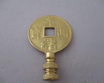 Brass Asian Design Brass Lamp Finial, Home Decor, Fixture
