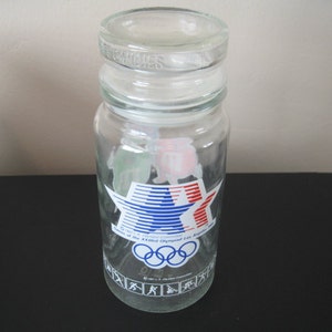 1984 Olympics M & M Glass Jar, Collectible, Memorabilia, Container