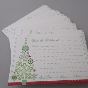 Vintage 60 Blank Christmas Recipe Cards, Kitchen, Recipes