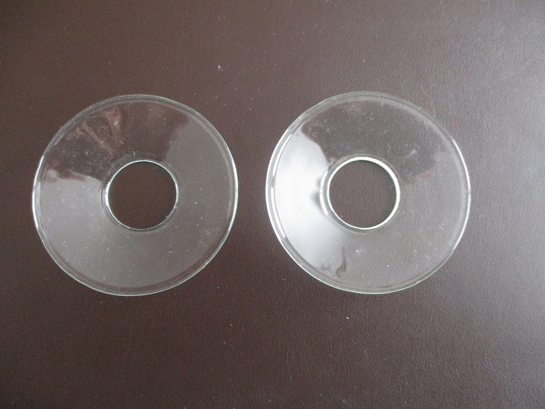 Vintage Bobeche Clear Glass Candle Ringsset of Two Home Etsy