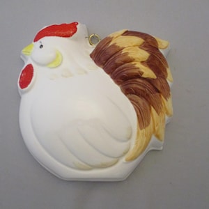 Vintage Ceramic Rooster Wall Decor