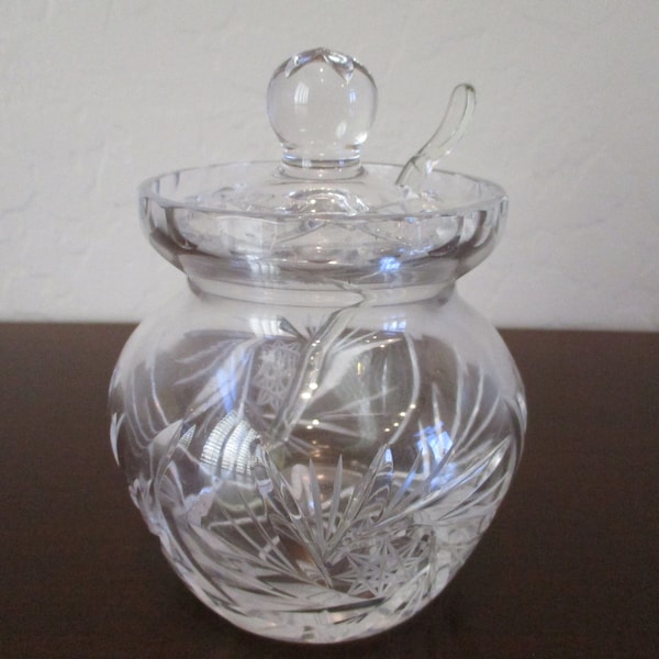 Glass Grated Cheese Jar with Lid & Serving Spoon, Tableware, Dining, Kitchenware, Jelly Jar, Cheese Holder