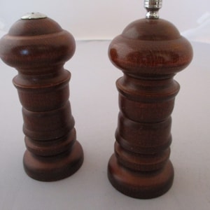 Vintage Wooden Salt & Pepper Mill Set by Olde Thompson, Tableware, Kitchenware, Dining, Grinder