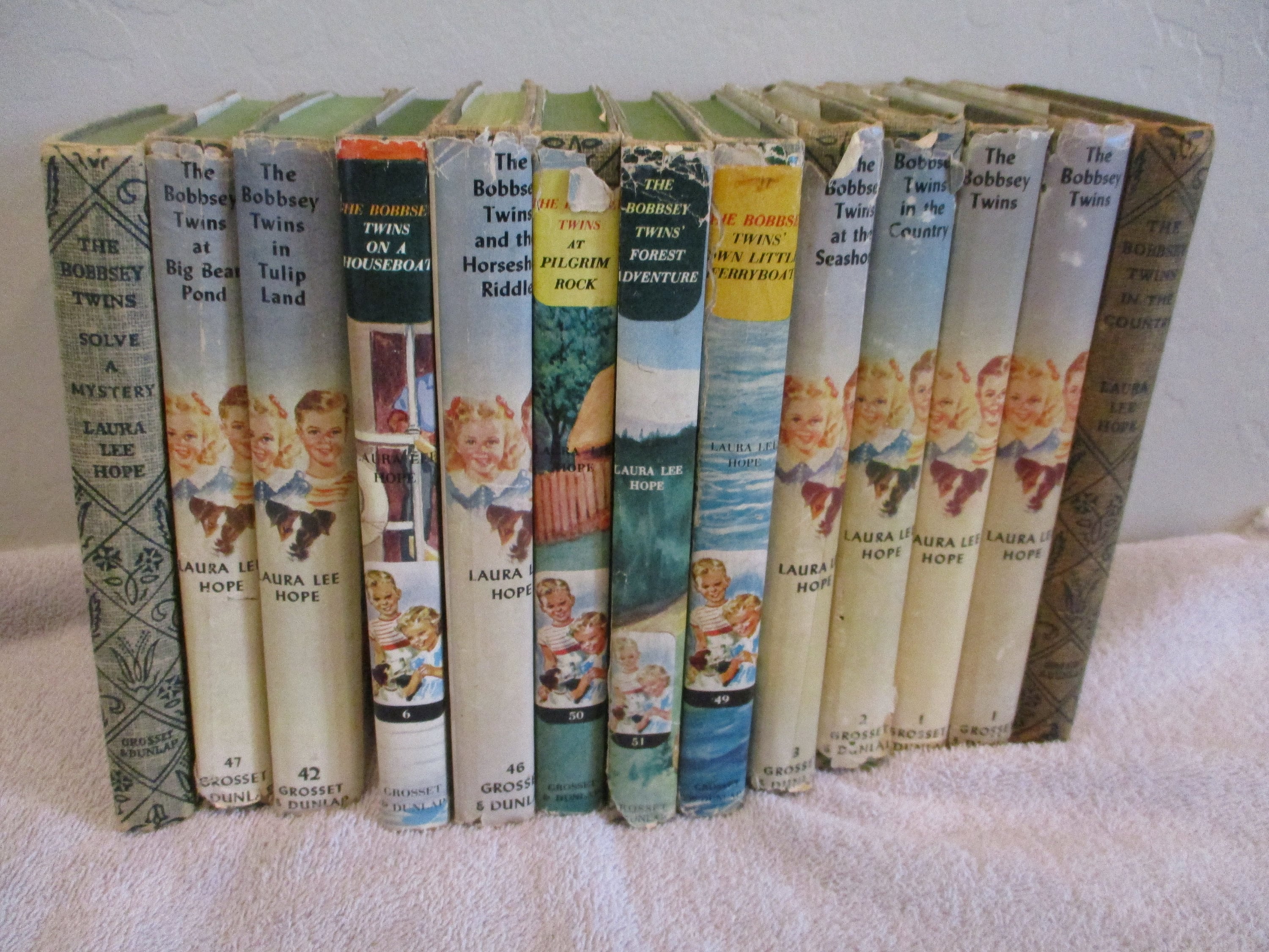 Vintage Bobbsey Twins Adventure Book with Tweed Hardcover from 1920s-1950s