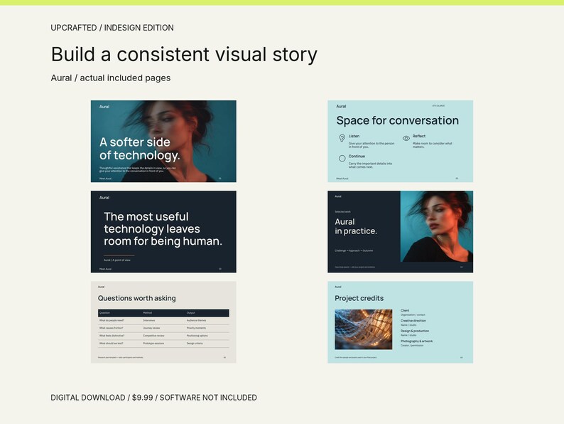 Aural Indesign Presentation Template: 64 Slides, INDD + IDML - Etsy