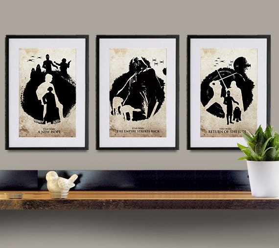 star wars trilogy poster set