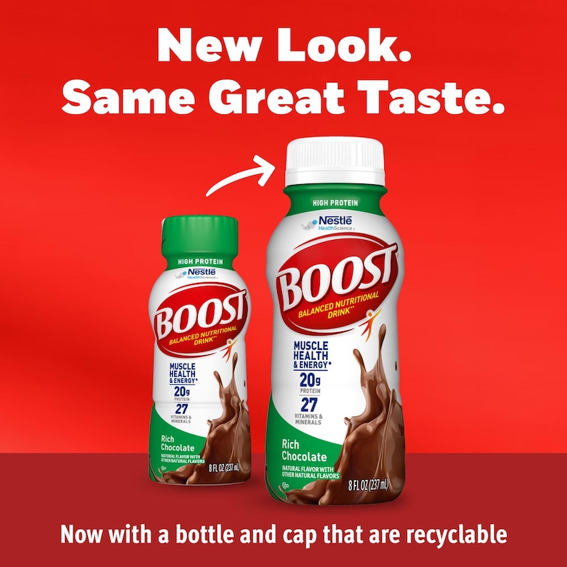 BOOST High Protein Nutritional Drink, Rich Chocolate, 20g Protein, 8 Fl ...