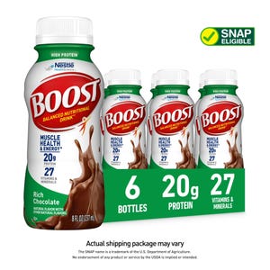 BOOST High Protein Nutritional Drink, Rich Chocolate, 20g Protein, 8 Fl ...