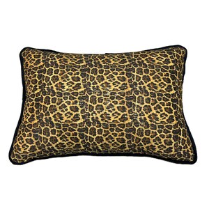 11x16 Cheetah Print Pillow Cover, Cork Fabric, One of a kind, Plain Back