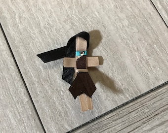 Pocahontas Inspired Princess Ribbon Sculpture Hair Clip