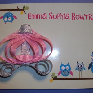 Princess Carriage Ribbon Sculpture Hair Clip
