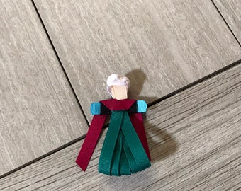 Coronation Elsa Inspired Ribbon Sculpture Hair Clip