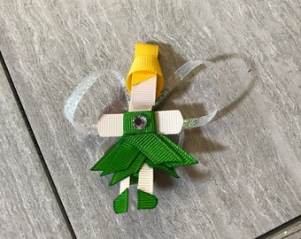 Tinker Bell Inspired Ribbon Sculpture Hair Clip